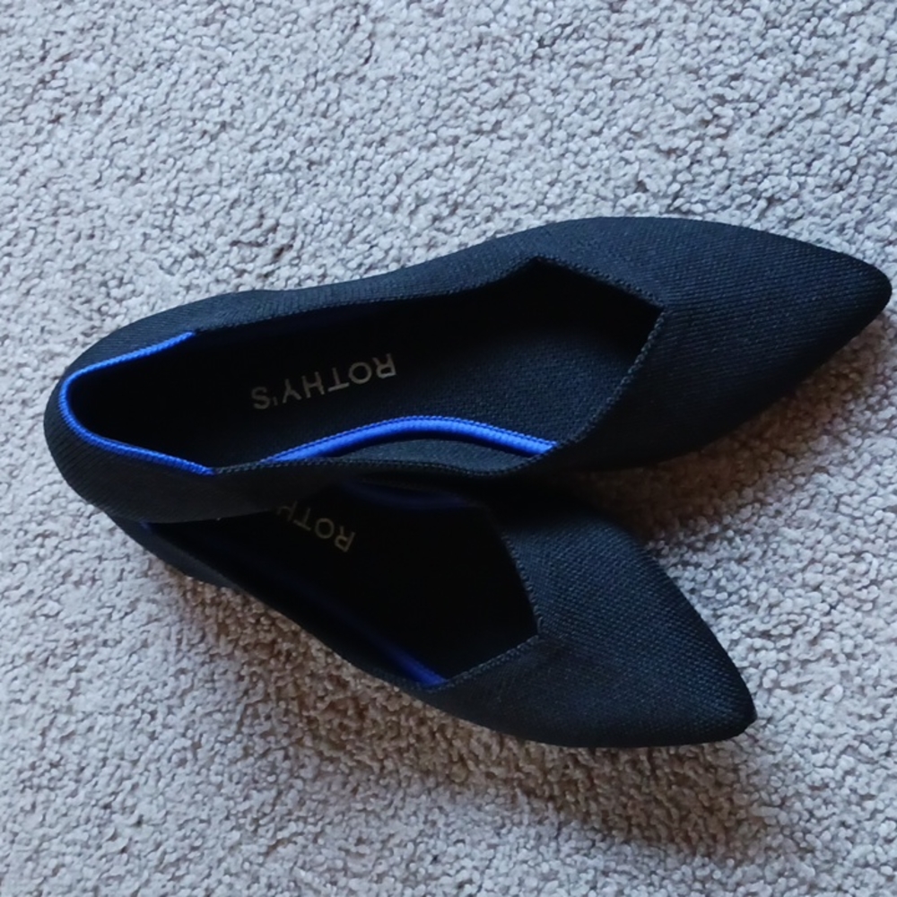 Rothy's Black The Point Flats 7.5